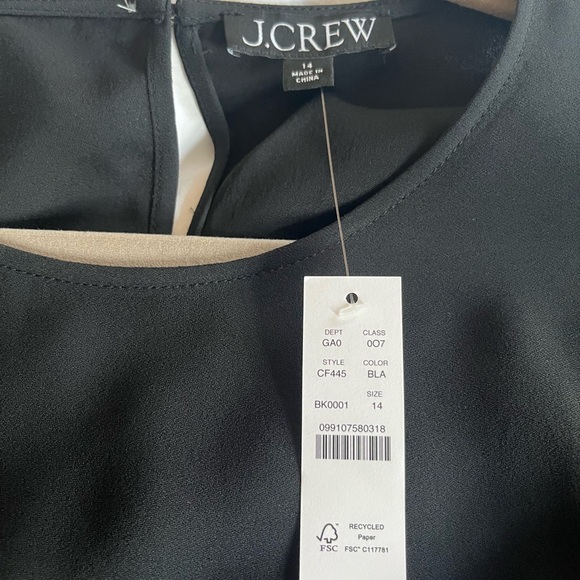 J. Crew Black Long Sleeve Blouse - Picture 3 of 4